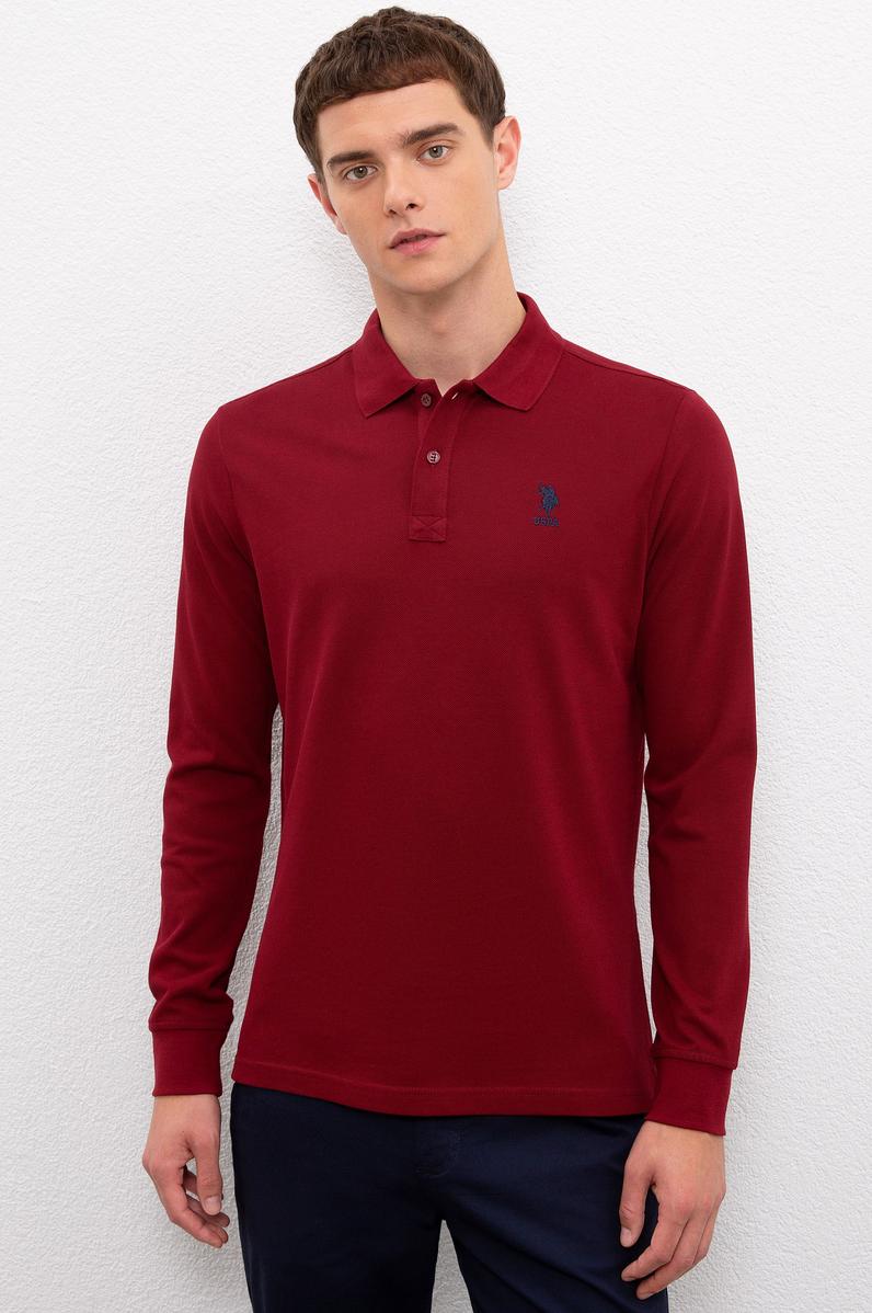 Erkek Bordo Basic Sweatshirt