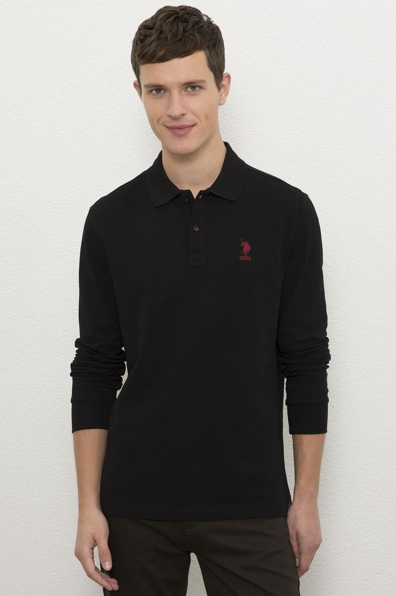 Erkek Siyah Basic Sweatshirt