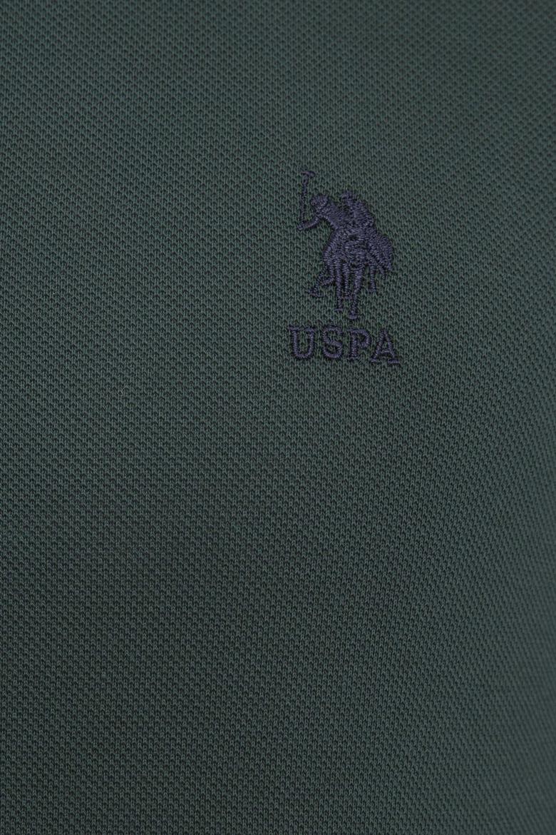 Erkek Koyu Yeşil Polo Yaka Sweatshirt Basic - 50225344146