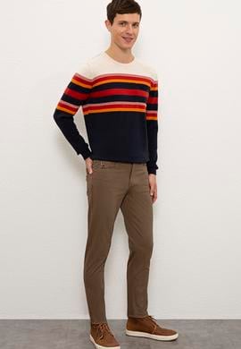 Erkek Kahverengi Kanvas Pantolon - 50225579088