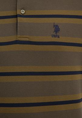 Erkek Koyu Haki Polo Yaka Sweatshirt - 50225480016