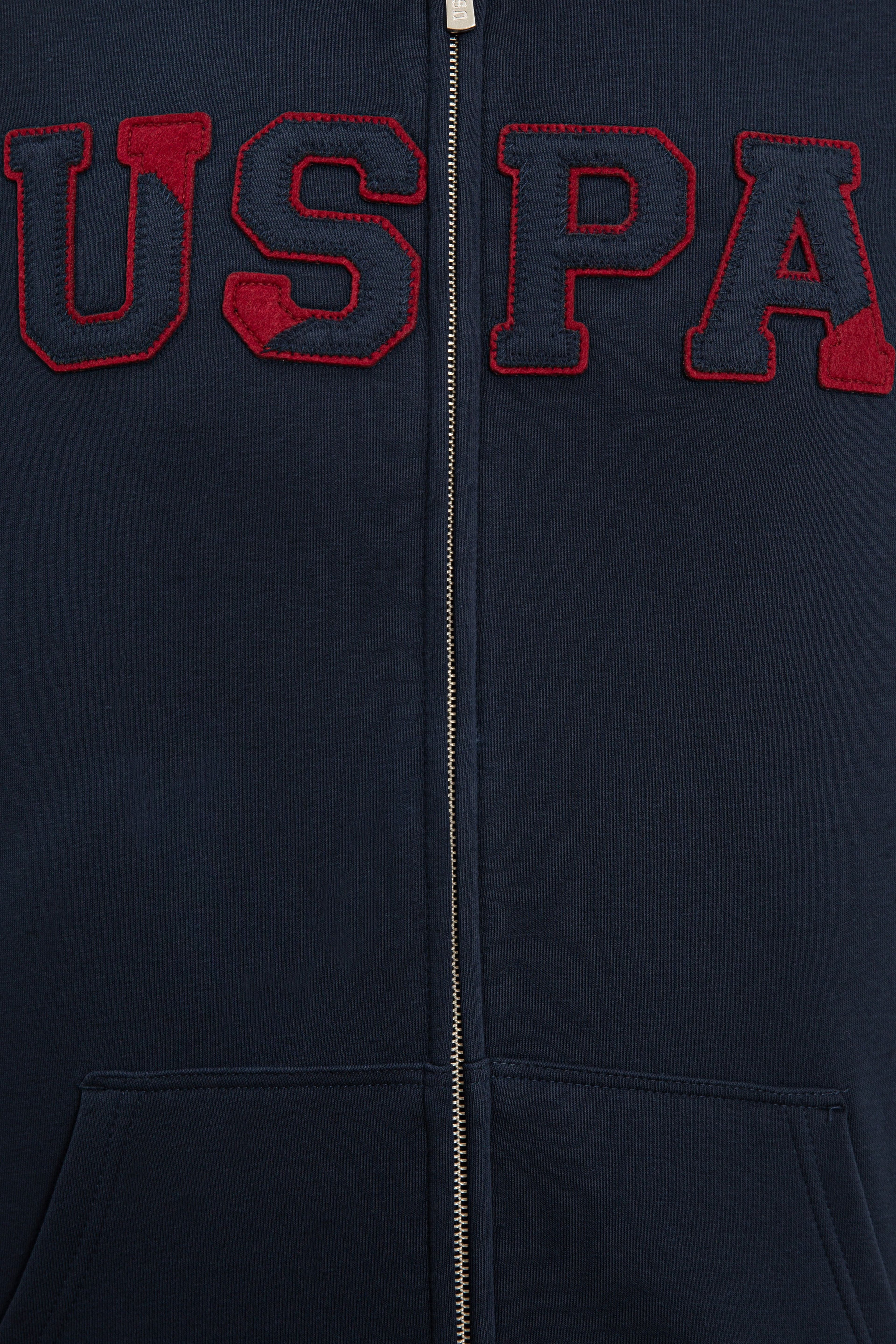 Erkek Lacivert Kapüşonlu Fermuarlı Sweatshirt - Image 5