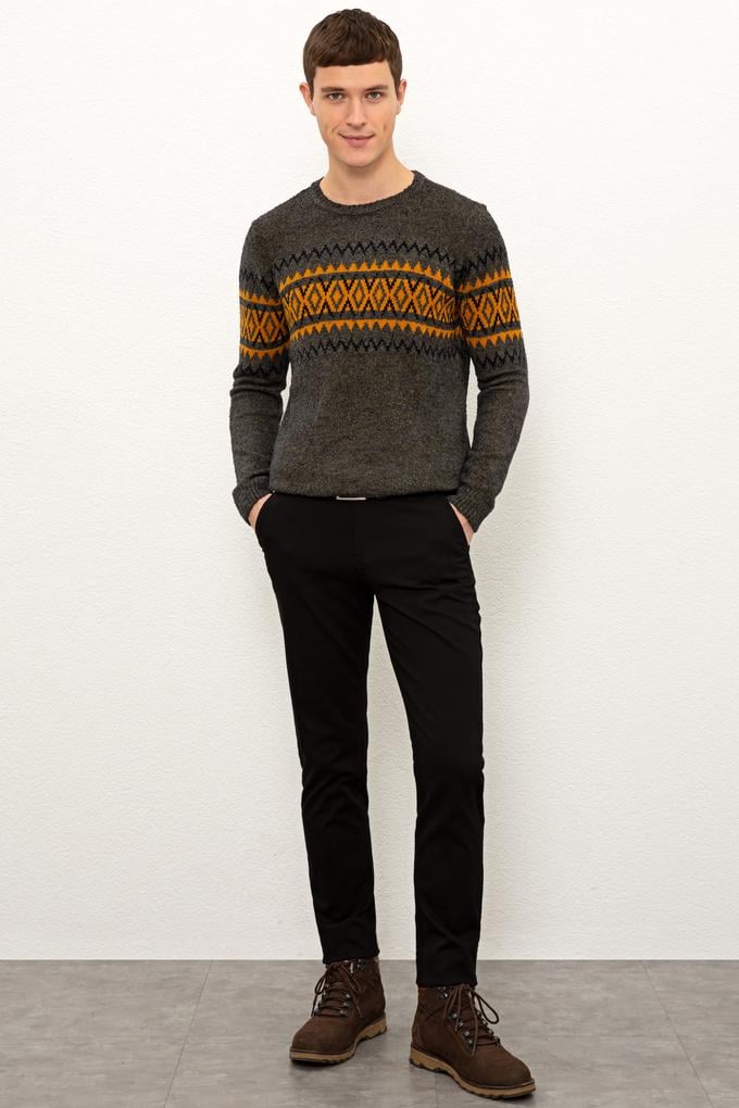 Erkek Siyah Kanvas Pantolon