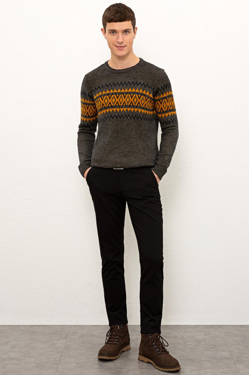 Erkek Siyah Kanvas Pantolon