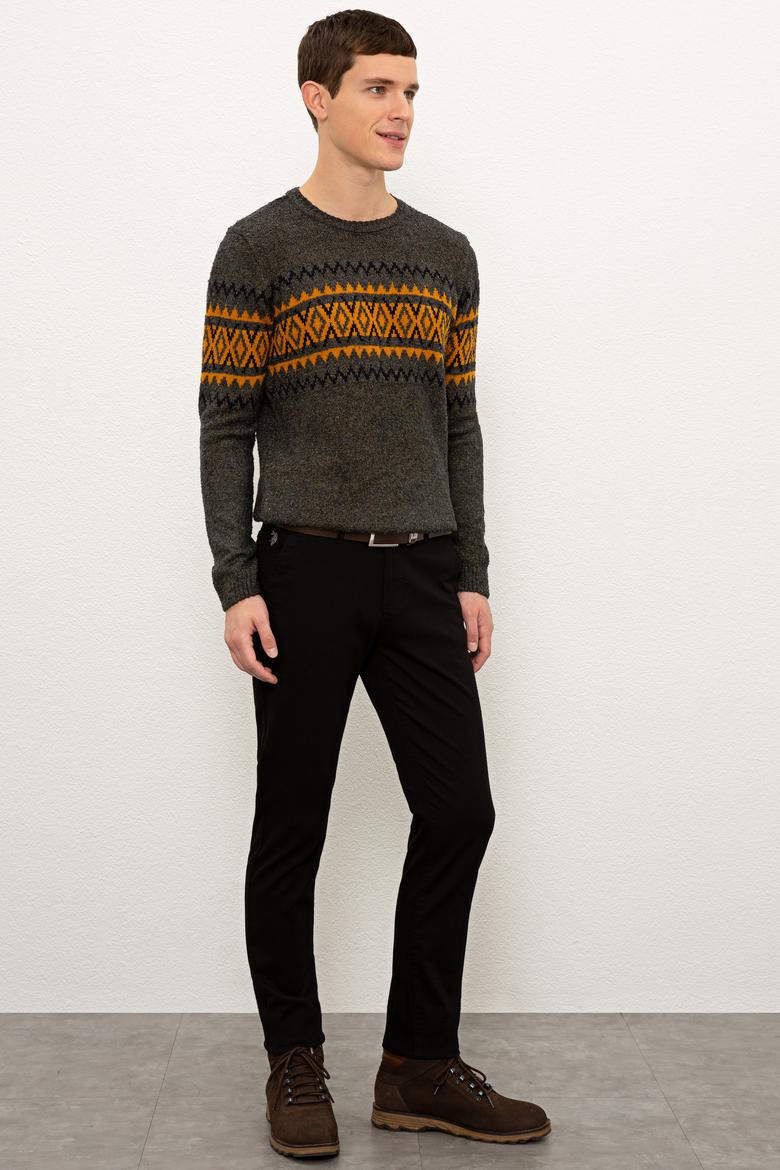 Erkek Siyah Kanvas Pantolon - 50206385024