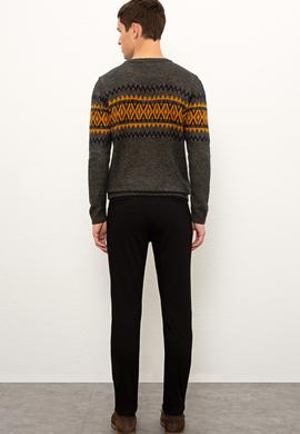 Erkek Siyah Kanvas Pantolon - 50206385024