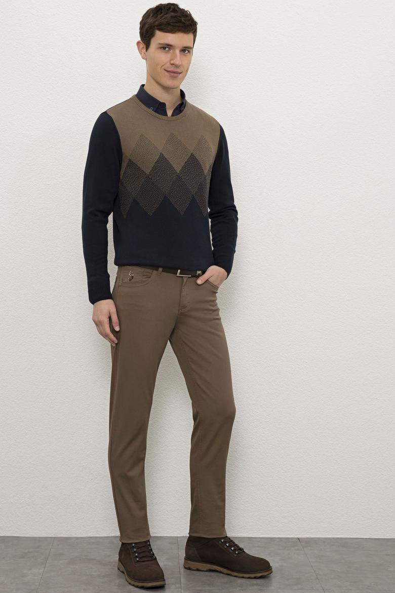 Erkek Kahverengi Chinos - 50225574056