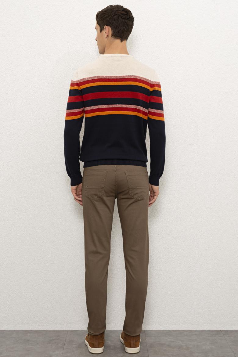 Erkek Kahverengi Kanvas Pantolon - 50225579088