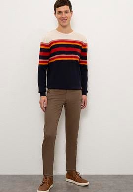 Erkek Kahverengi Kanvas Pantolon - 50225579088