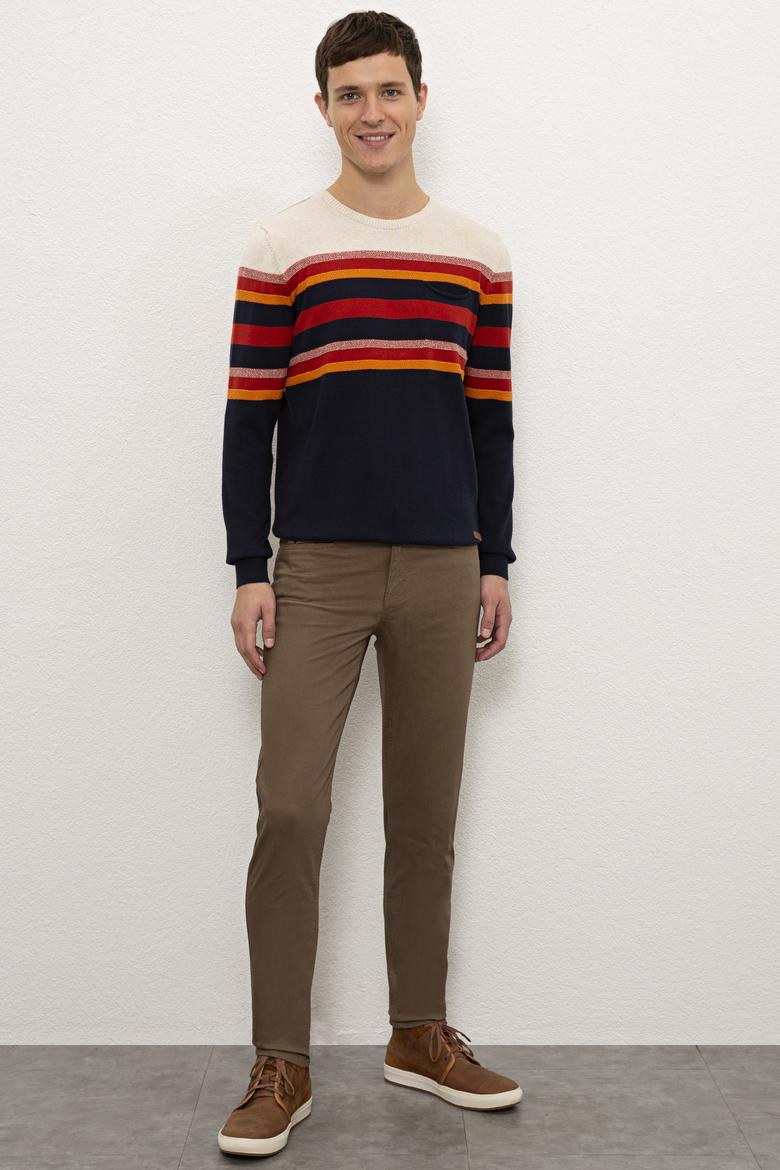 Erkek Kahverengi Kanvas Pantolon