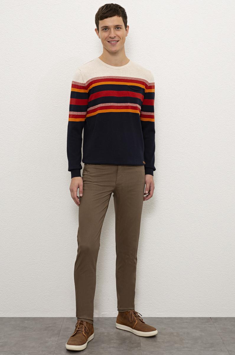 Erkek Kahverengi Kanvas Pantolon