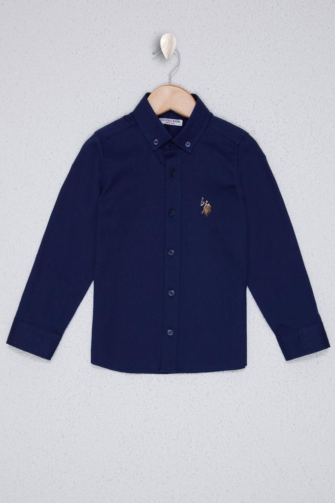 Erkek Çocuk Lacivert Gömlek Uzunkol