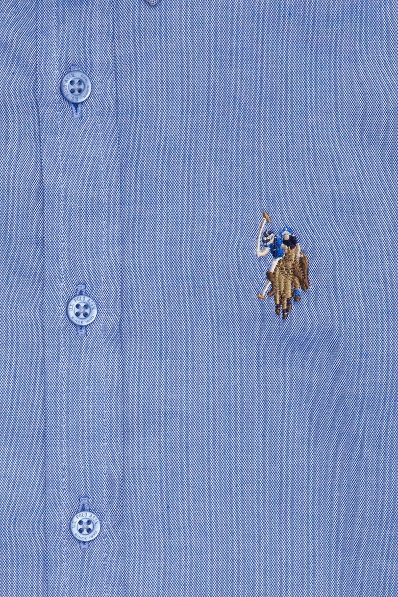 Erkek Çocuk Koyu Mavi Uzun Kollu Basic Gömlek - 50226523038