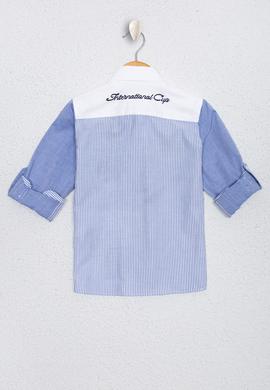 Erkek Çocuk Mavi Gömlek Uzunkol - 50226430010