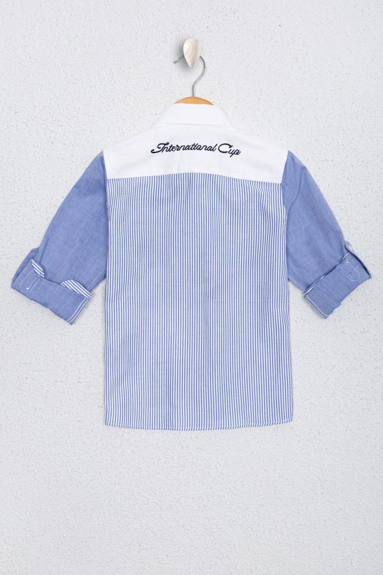 Erkek Çocuk Mavi Gömlek Uzunkol - 50226430010