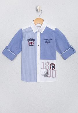 Erkek Çocuk Mavi Gömlek Uzunkol - 50226430010