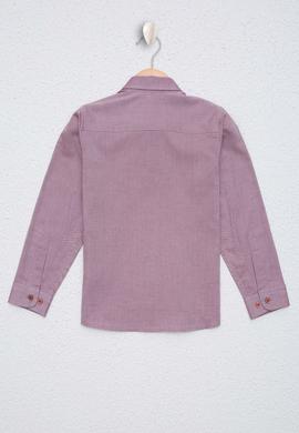 Erkek Çocuk Bordo Uzun Kollu Basic Gömlek - 50226523026