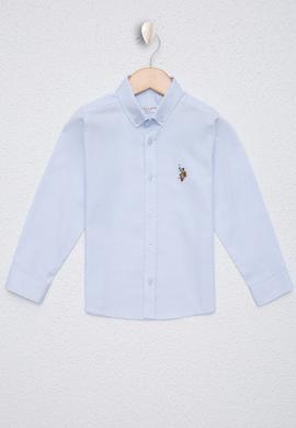 Erkek Çocuk Açık Mavi Uzun Kollu Basic Gömlek - 50226523010