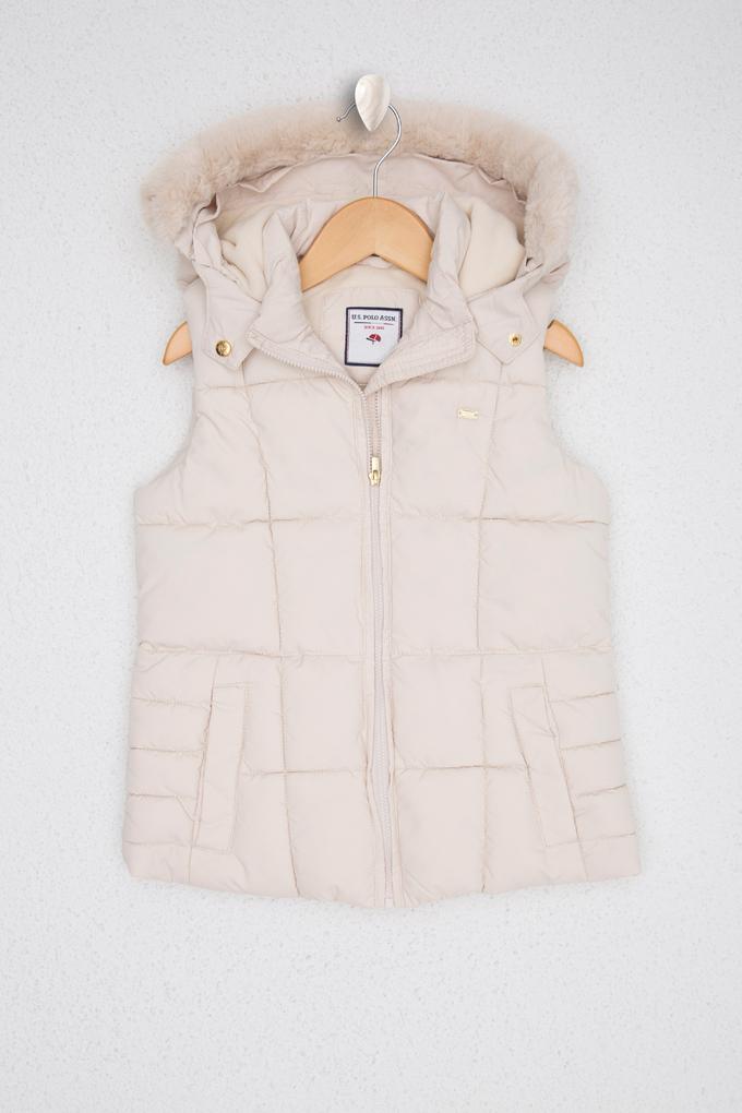 Kız Çocuk Krem Yelek