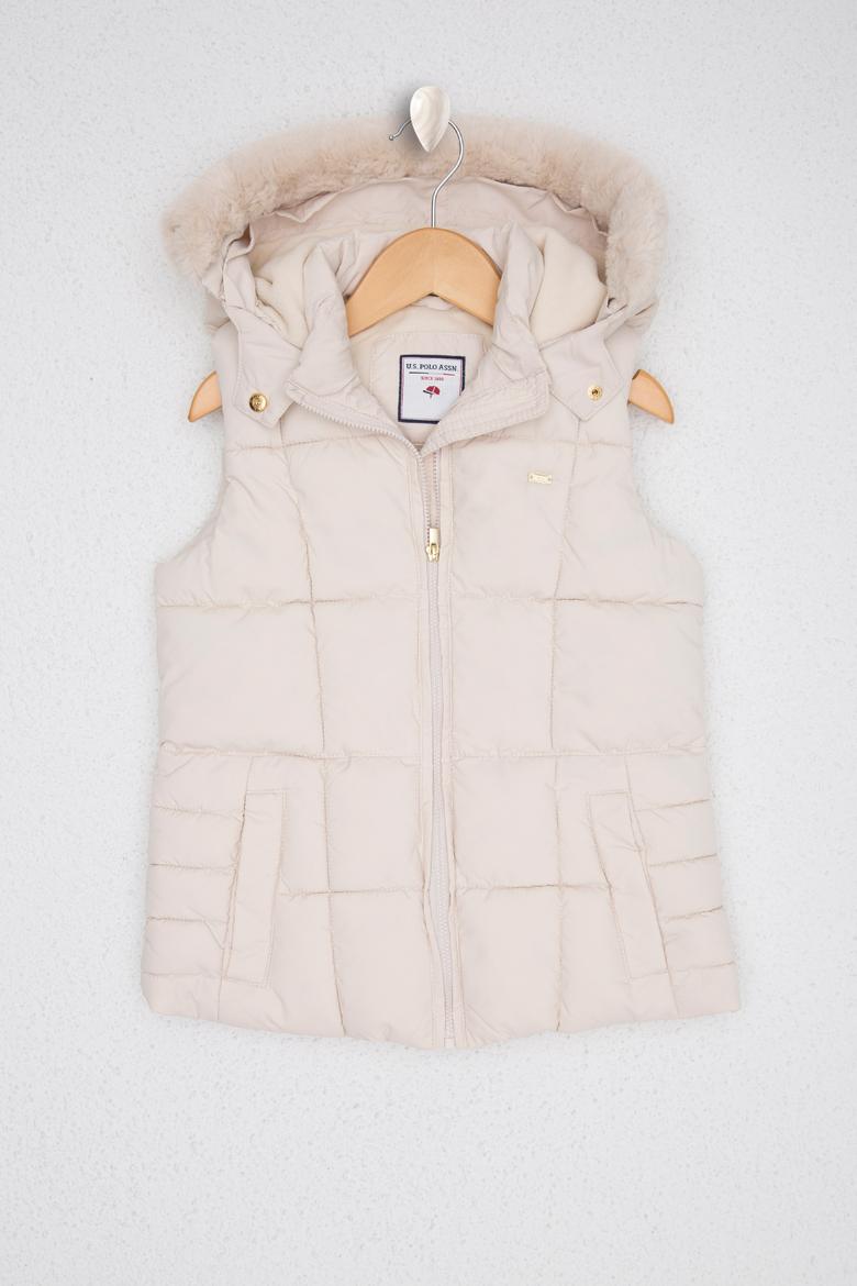 Kız Çocuk Krem Yelek