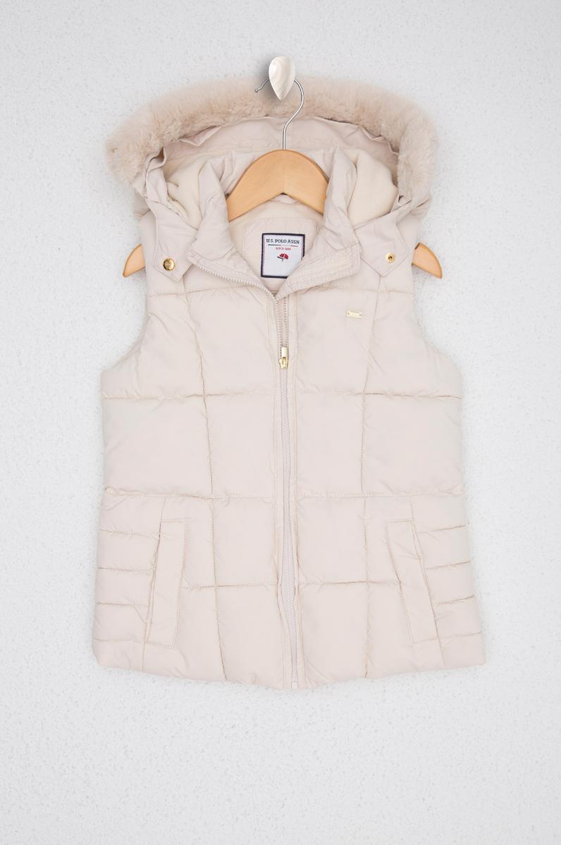 Kız Çocuk Krem Yelek