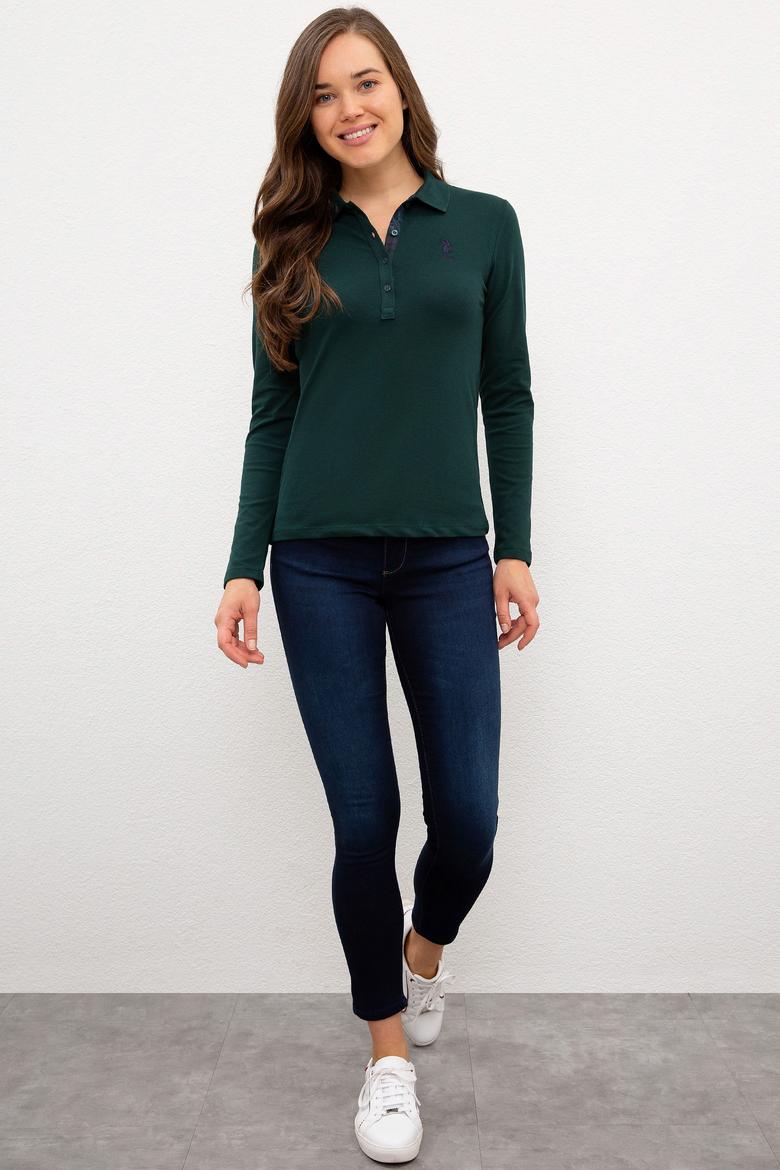 Kadın Koyu Yeşil Basic Sweatshirt - 50228465087