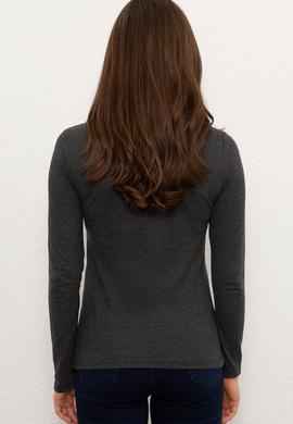 Kadın Siyah Basic Sweatshirt - 50228514027