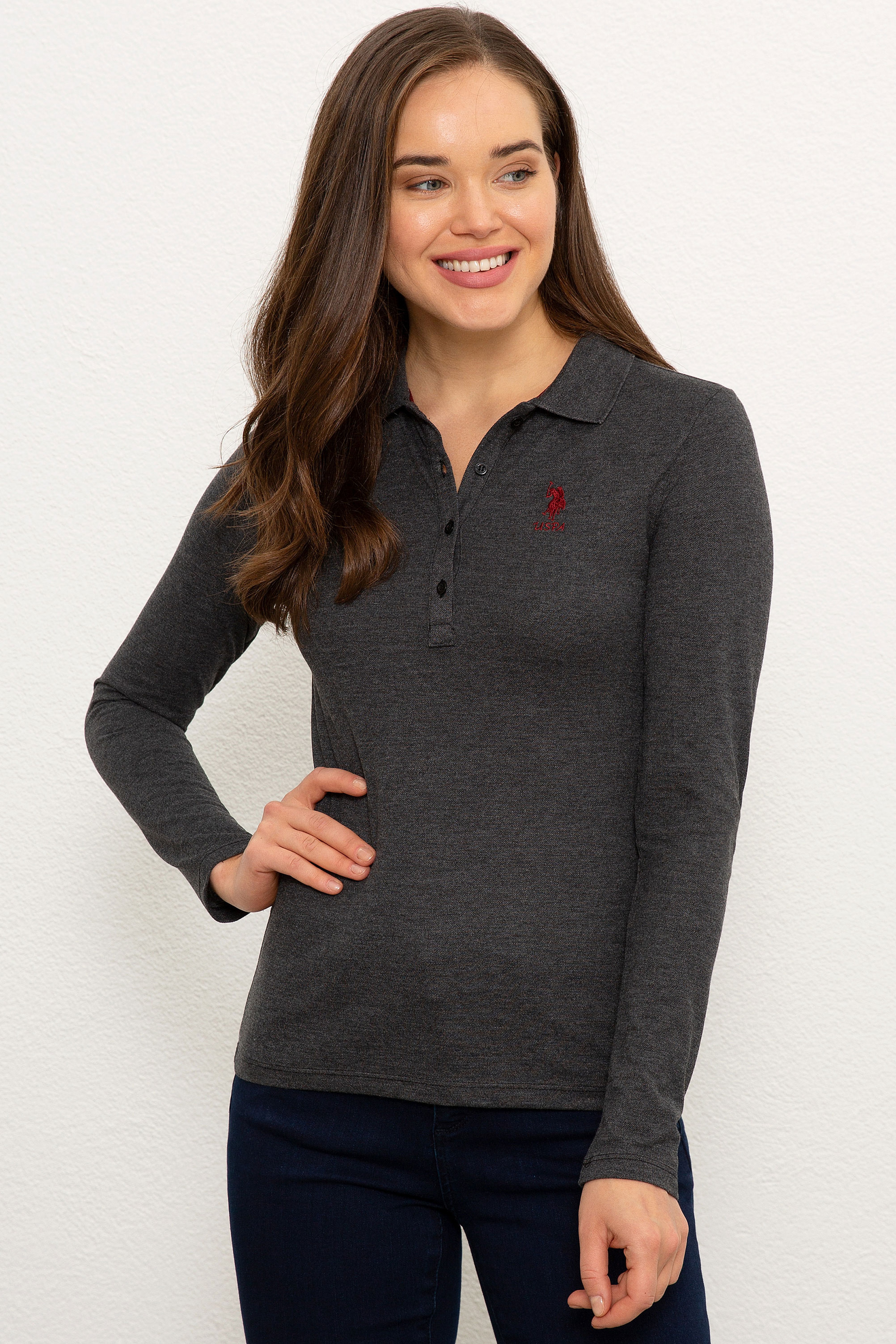 Kadın Siyah Basic Sweatshirt - Image 1