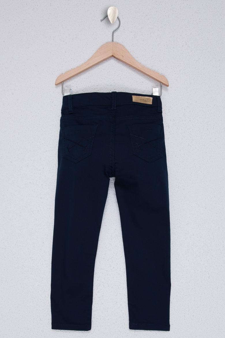 Kız Çocuk Lacivert Kanvas Pantolon - 50228540029
