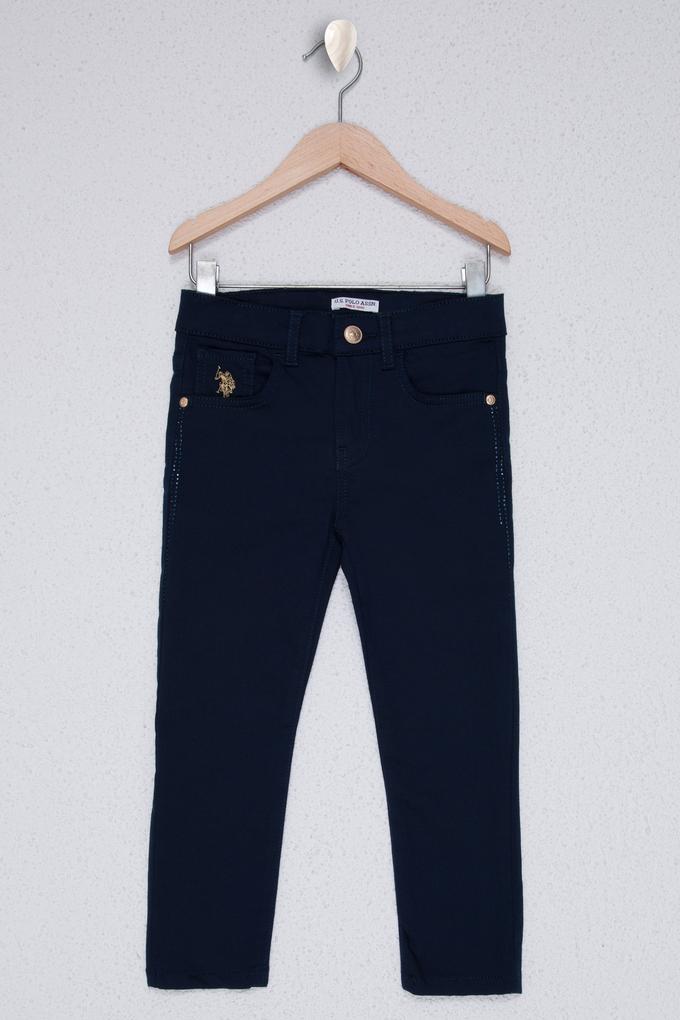 Kız Çocuk Lacivert Kanvas Pantolon