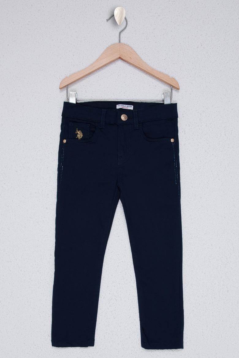 Kız Çocuk Lacivert Kanvas Pantolon