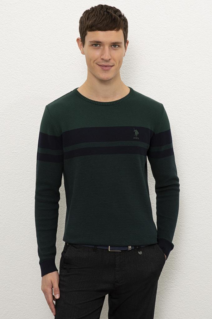 Erkek Koyu Yeşil Kazak