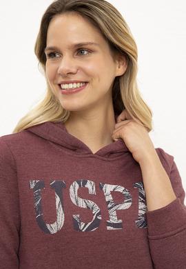 Kadın Bordo Sweatshirt Basic - 50229751004