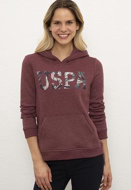 Kadın Bordo Sweatshirt Basic - 50229751004