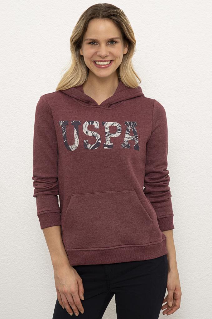 Kadın Bordo Sweatshirt Basic