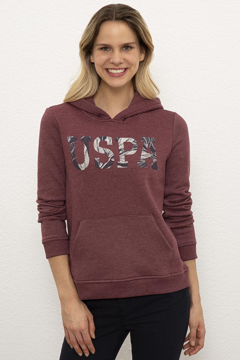 Kadın Bordo Sweatshirt Basic