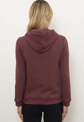 Kadın Bordo Sweatshirt Basic - 50229751004
