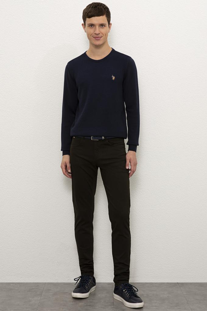 Erkek Koyu Haki Kanvas Pantolon