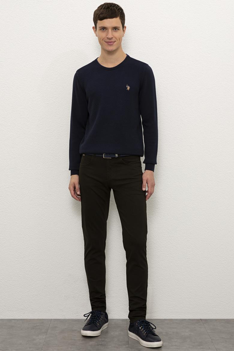 Erkek Koyu Haki Kanvas Pantolon