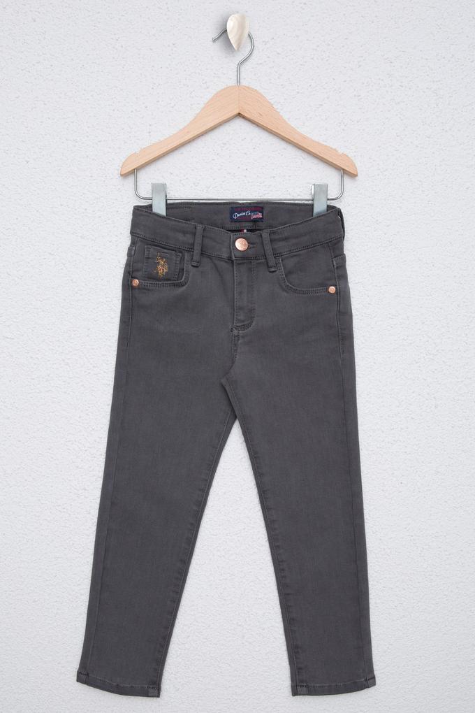 Kız Çocuk Gri Jean Pantolon