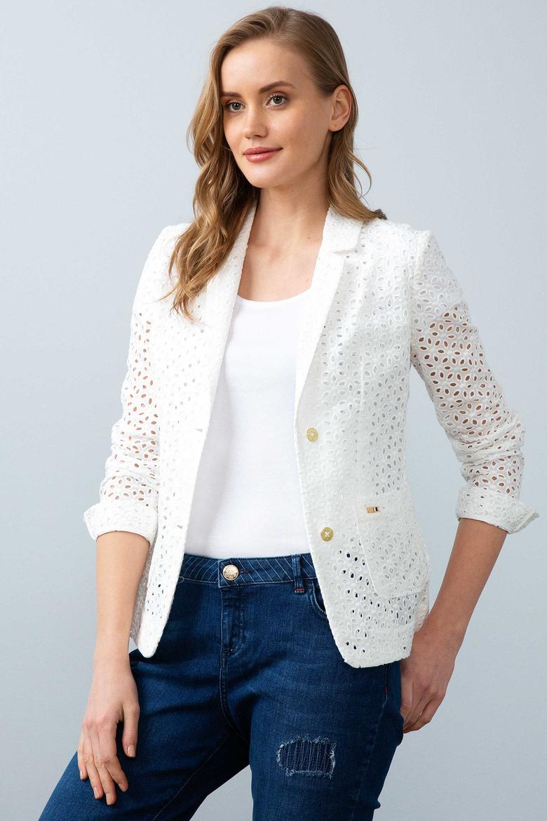 Kadın Beyaz Ceket - 50202392002