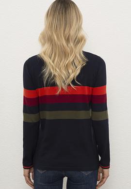 Kadın Bisiklet Yaka Lacivert Triko Kazak - 50223956004