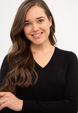 Kadın Siyah Basic Kazak - 50224706019