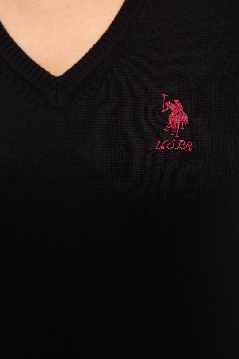 Kadın Siyah Basic Bisiklet Yaka Kazak - 50224709011