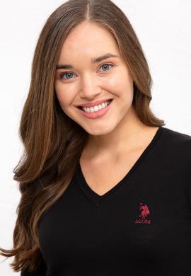 Kadın Siyah Basic Bisiklet Yaka Kazak - 50224709011