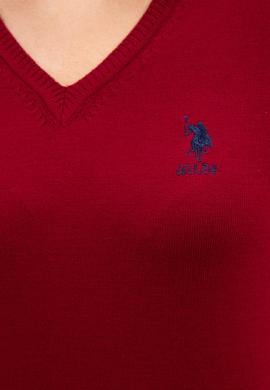 Kadın Bordo Basic Kazak - 50224709035