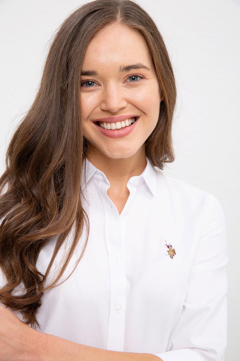 Kadın Beyaz Gömlek Uzunkol Basic - 50225881005