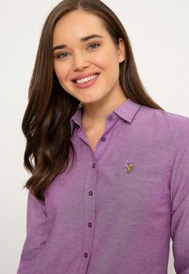 Kadın Mor Gömlek Uzunkol Basic - 50225881063