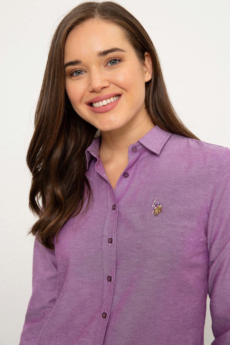 Kadın Mor Gömlek Uzunkol Basic - 50225881063
