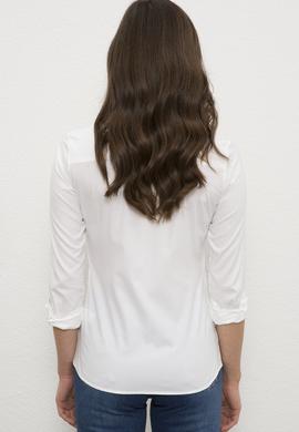 Kadın Beyaz Uzun Kollu Basic Gömlek - 50225953003
